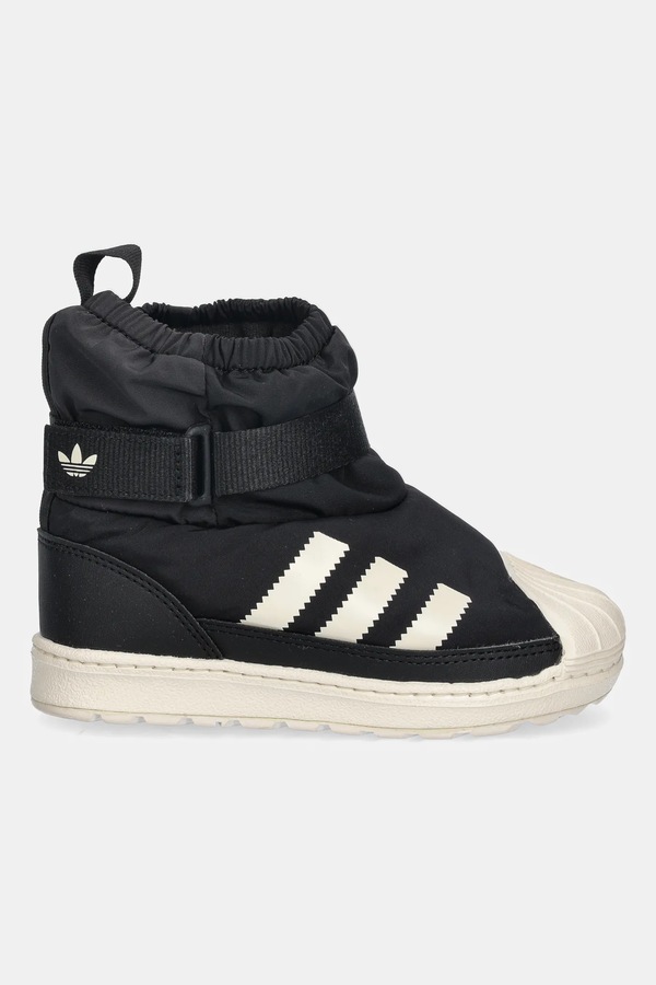 Дитячі зимові черевики adidas Originals SUPERSTAR 360 WTR BOOT колір чорний