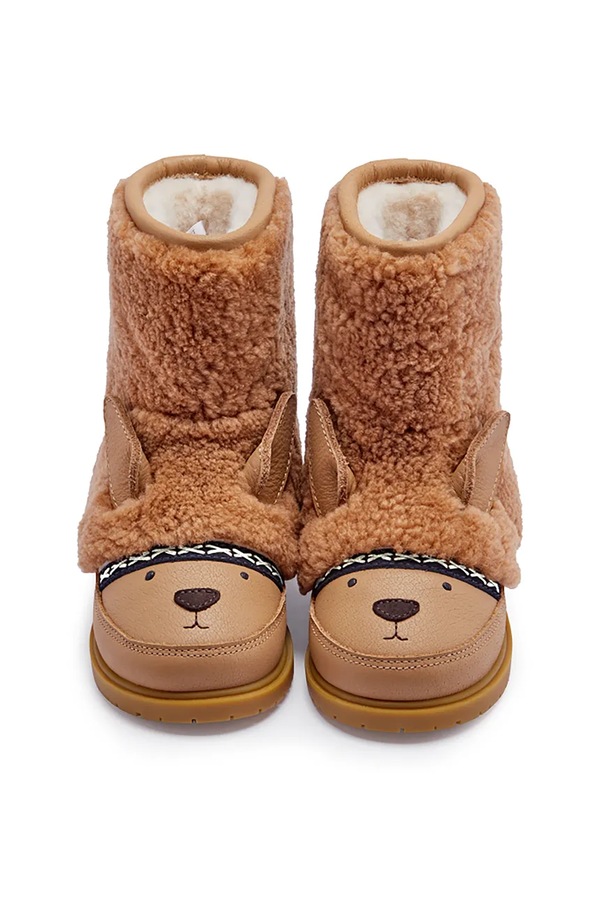 Дитячі зимові черевики Donsje Wadou Boots Alpaca колір коричневий фото 3