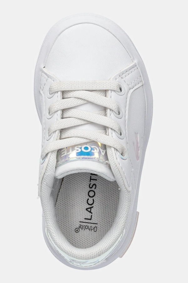 Дитячі кросівки Lacoste колір білий фото 4