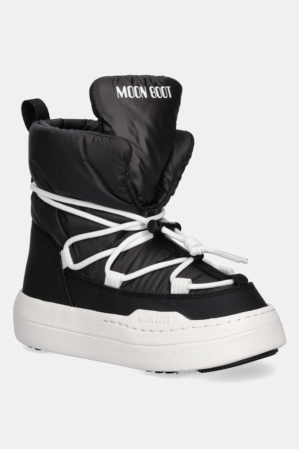 Дитячі чоботи Moon Boot MB JR PARK LACE MID колір чорний