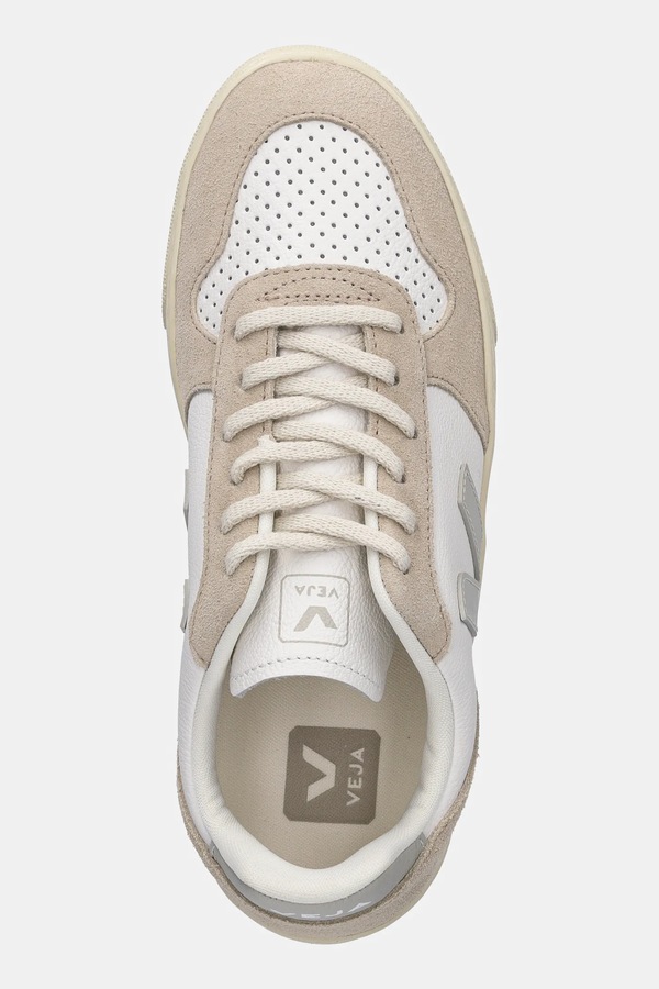 Дитячі шкіряні кросівки Veja Small V-10 Laces колір бежевий фото 4