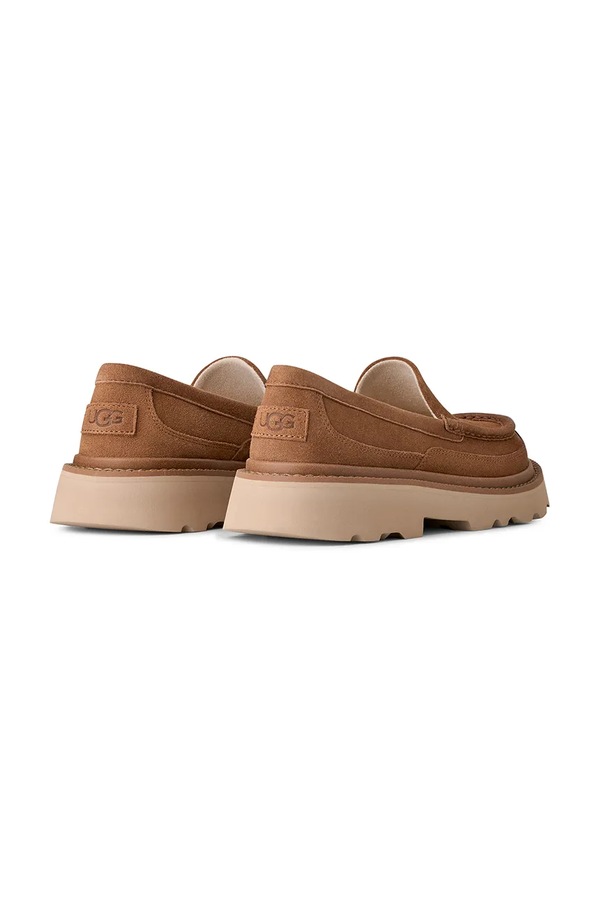Замшевые мокасины UGG Ascot Lug цвет коричневый фото 2