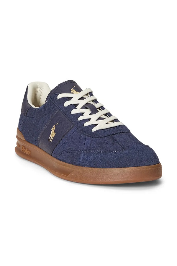 Кожаные кроссовки Polo Ralph Lauren Hrt Aera Pp цвет синий