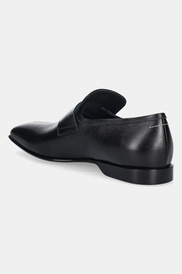Шкіряні мокасини MM6 Maison Margiela колір чорний фото 2