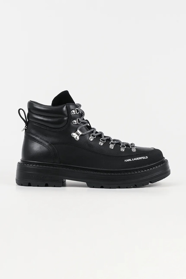 Шкіряні черевики Karl Lagerfeld MILES HIKER колір чорний