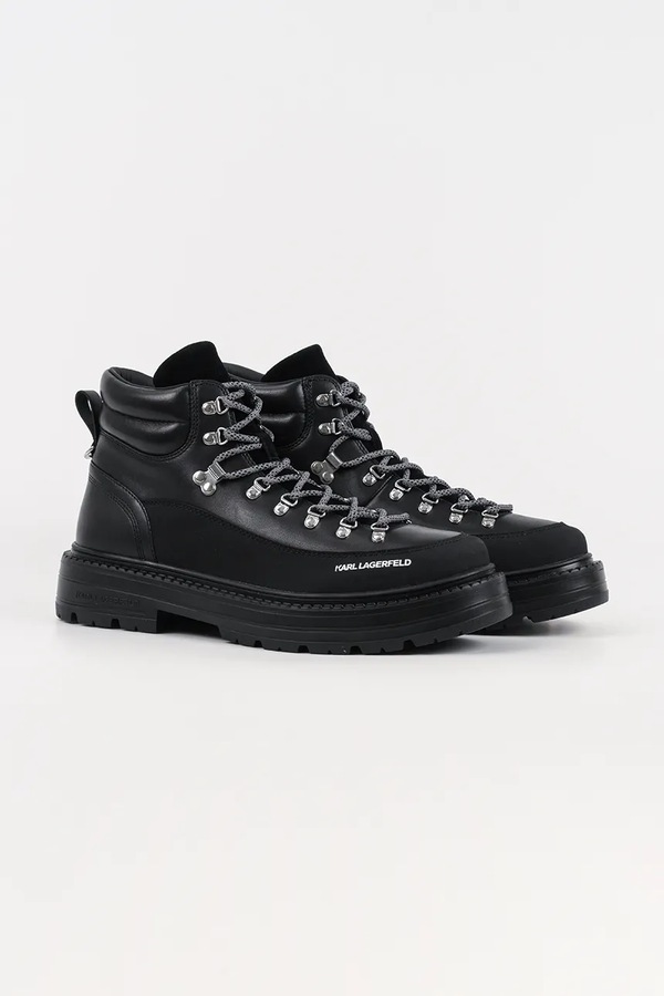Шкіряні черевики Karl Lagerfeld MILES HIKER колір чорний