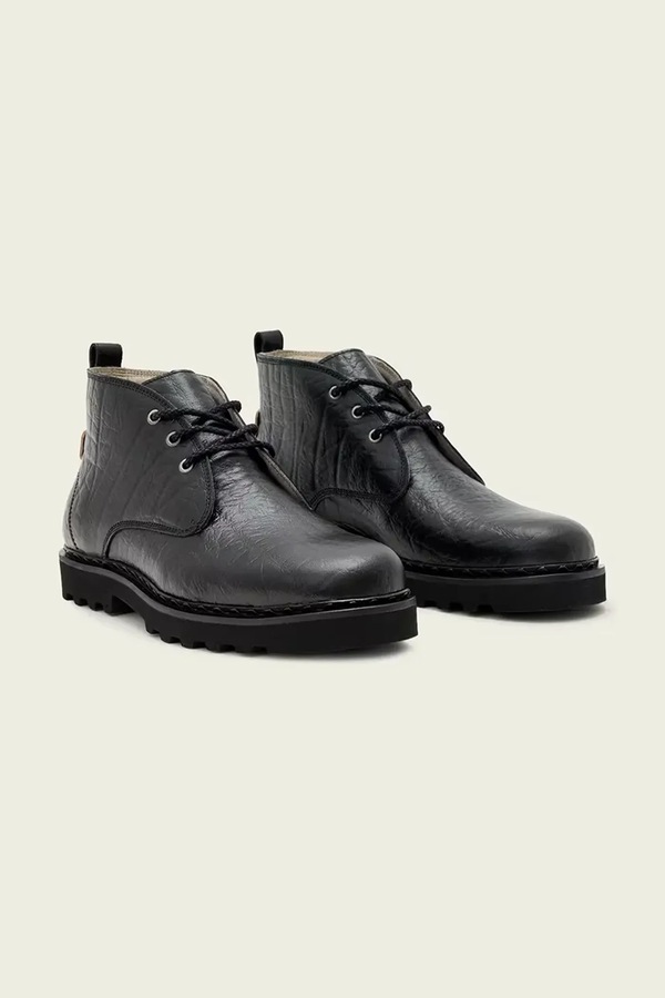 Шкіряні туфлі AllSaints Skiff Mid Boot колір чорний