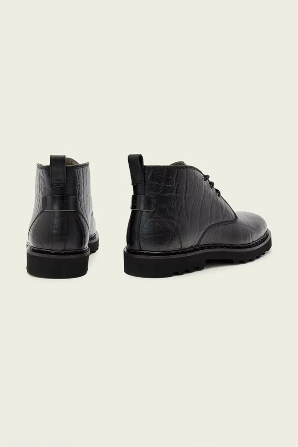 Шкіряні туфлі AllSaints Skiff Mid Boot колір чорний фото 2