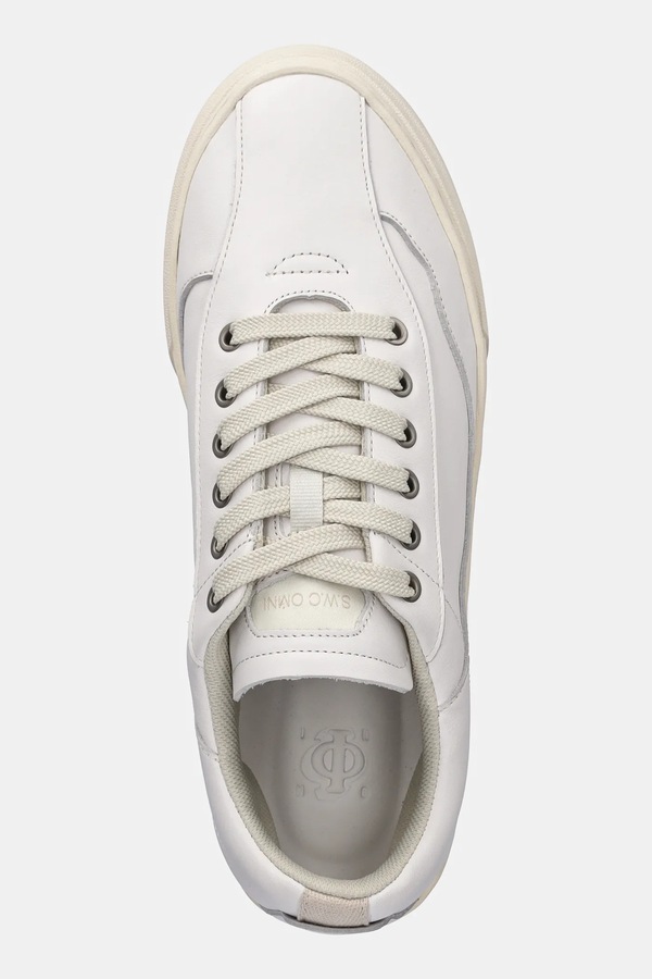 Шкіряні кросівки Stepney Workers Club Omni Dellow Calf Leather колір білий фото 4
