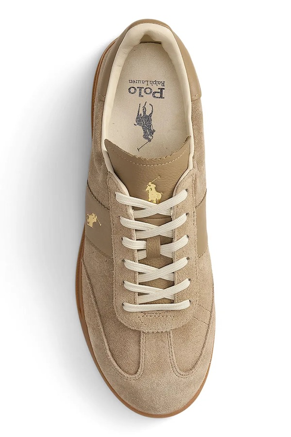 Замшеві кросівки Polo Ralph Lauren Hrt Aera Pp колір бежевий фото 4