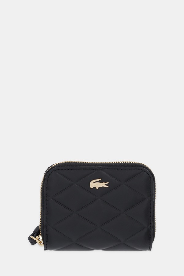 Гаманець жіночий шкіряний Lacoste колір чорний