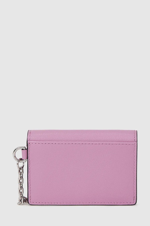 Шкіряний гаманець Karl Lagerfeld K/SIGNATURE колір рожевий
