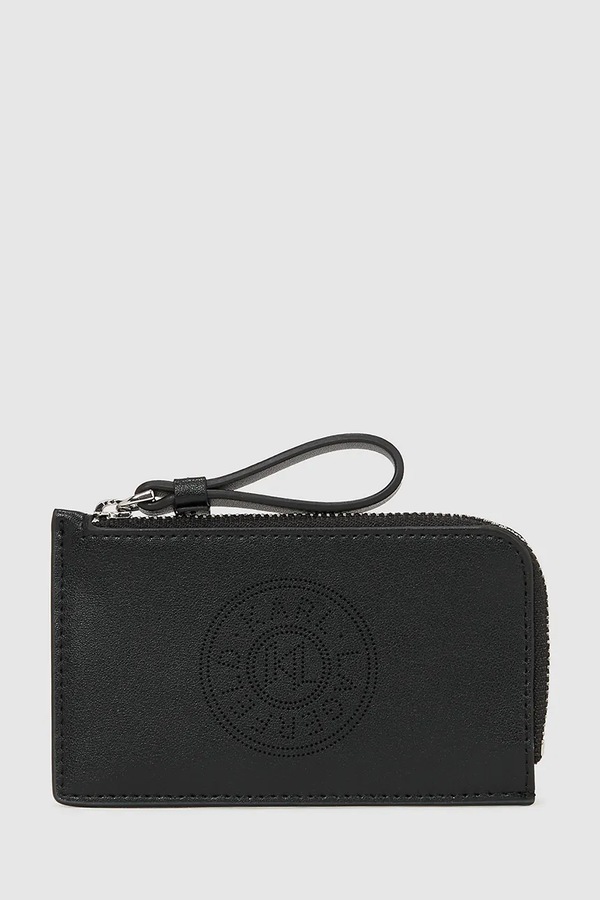 Шкіряний гаманець Karl Lagerfeld K/CIRCLE колір чорний
