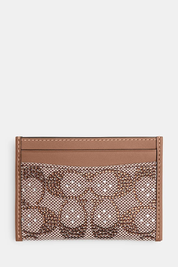 Чохол для карток жіночий Coach колір бежевий