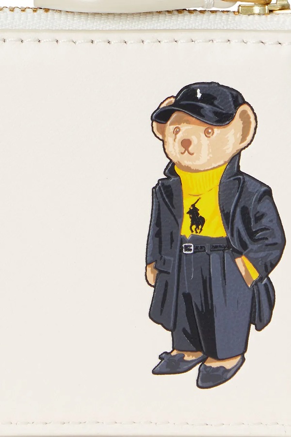 Шкіряний гаманець Polo Ralph Lauren колір бежевий фото 2