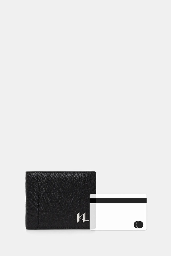 Гаманець чоловічий шкіряний Karl Lagerfeld K/MONOGRAM колір чорний фото 4