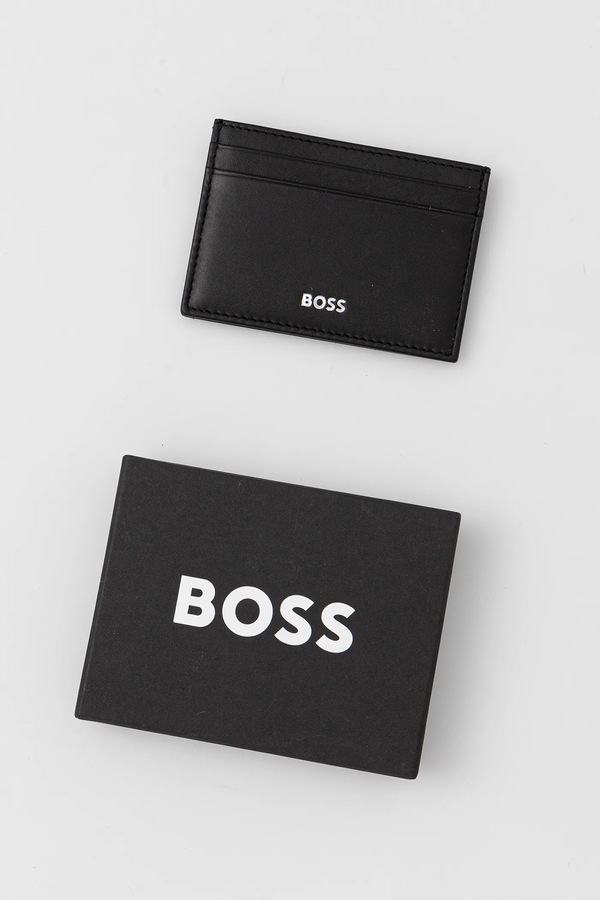 Шкіряний чохол на банківські карти BOSS Randy_Cardholder колір чорний фото 2