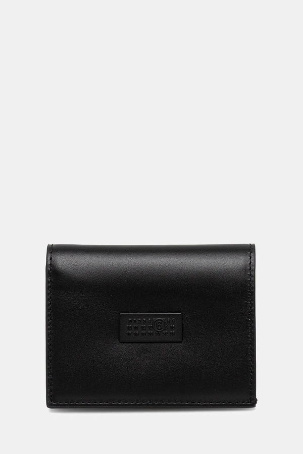 Шкіряний гаманець MM6 Maison Margiela колір чорний