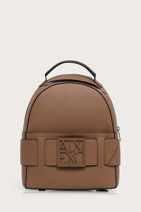 Мужской рюкзак женский из искусственной кожи Armani Exchange цвет бежевый