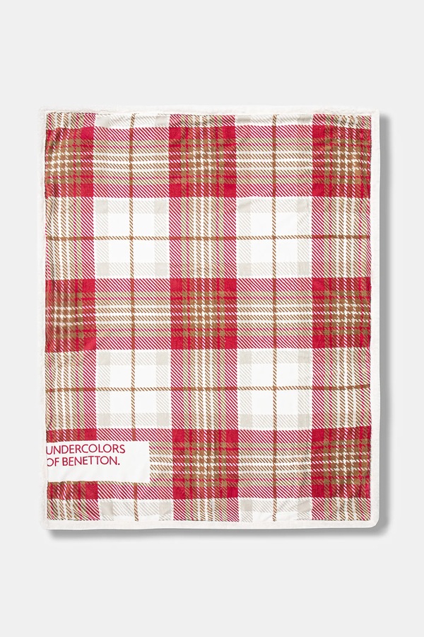 Ковдра United Colors of Benetton 170 x 170 cm колір червоний