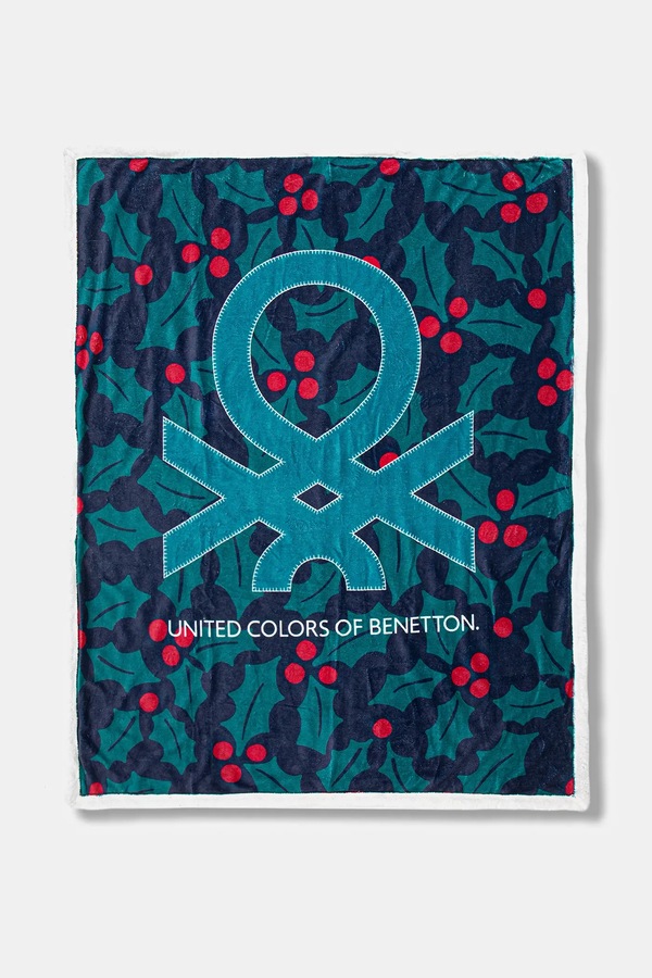 Ковдра United Colors of Benetton 170 x 170 cm колір синій