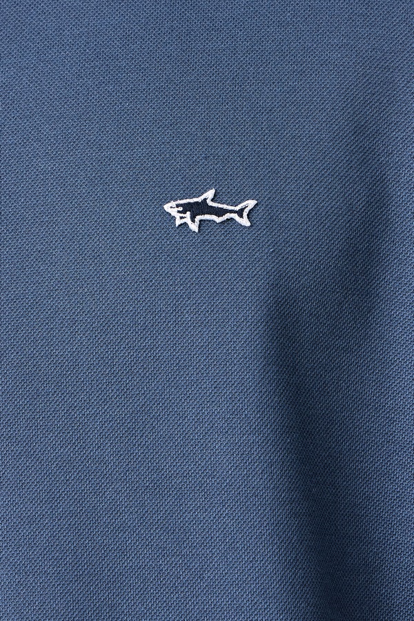 Поло чоловіче бавовняне Paul&Shark Knitwear колір блакитний фото 4