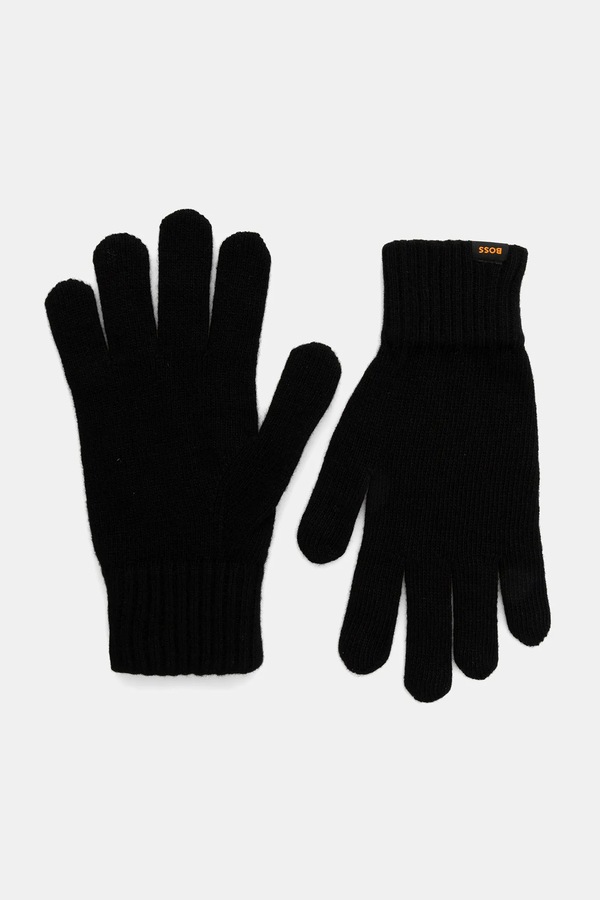 Шапка та рукавички з додаванням вовни BOSS Orange 2-pack Kalipso_SET колір чорний фото 3