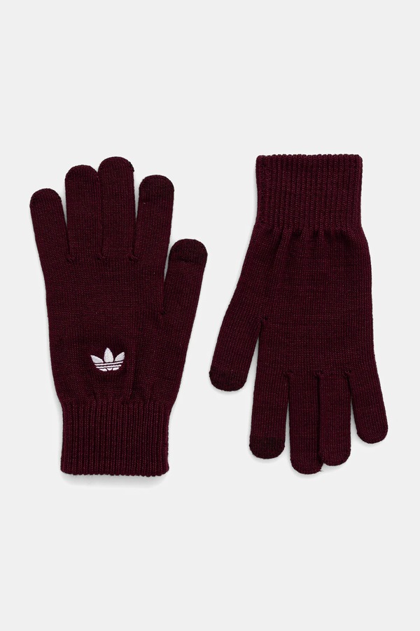 Рукавички adidas Originals Adicolor колір бордовий