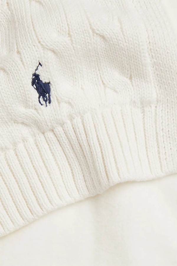 Дитячий бавовняний шарф Polo Ralph Lauren колір бежевий