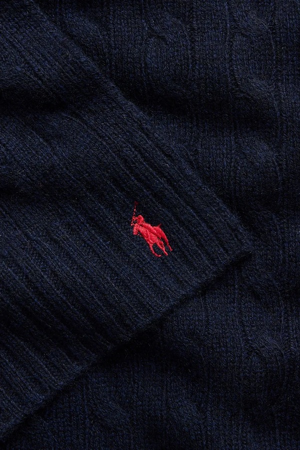 Вовняний шарф Polo Ralph Lauren колір синій фото 2