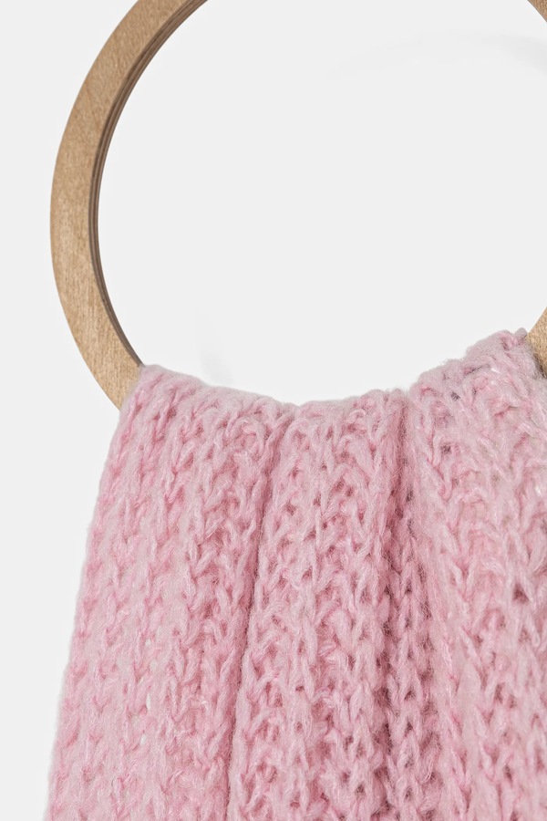 Шарф з вовною Pinko колір рожевий