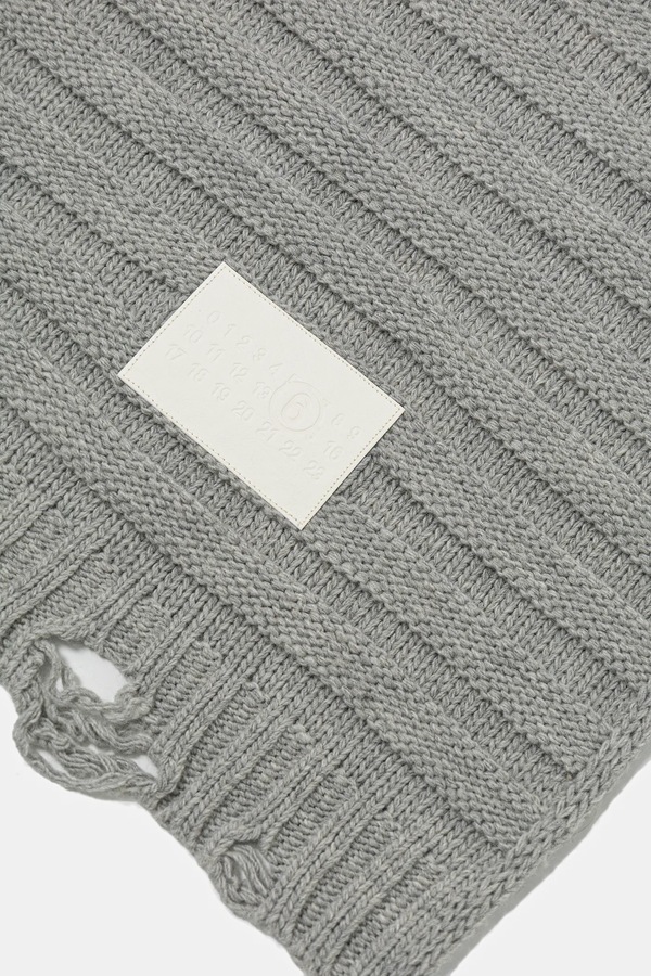 Вовняний шарф MM6 Maison Margiela колір сірий