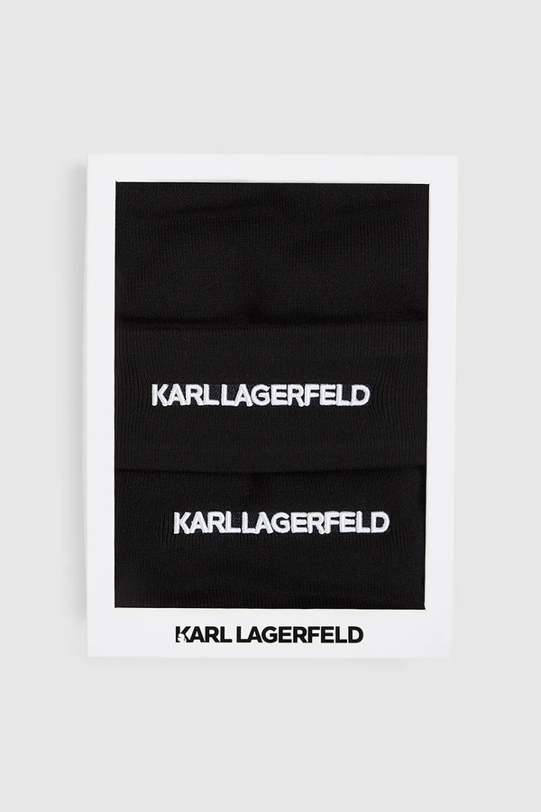 Шарф Karl Lagerfeld K/ESSENTIAL колір чорний фото 4