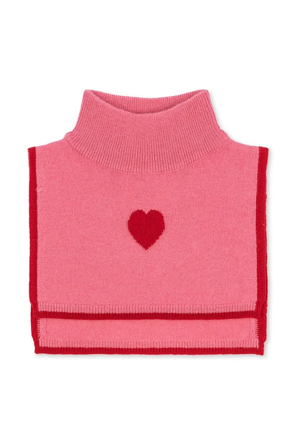 Дитячий вовняний снуд Konges Sløjd COLLETTE NECKWARMER колір рожевий
