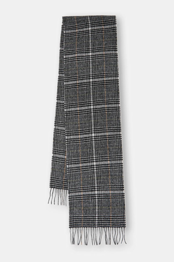 Шерстяной шарф Barbour цвет серый