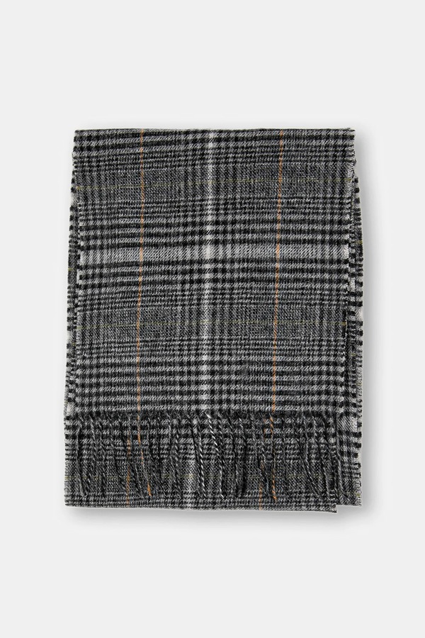 Вовняний шарф Barbour колір сірий