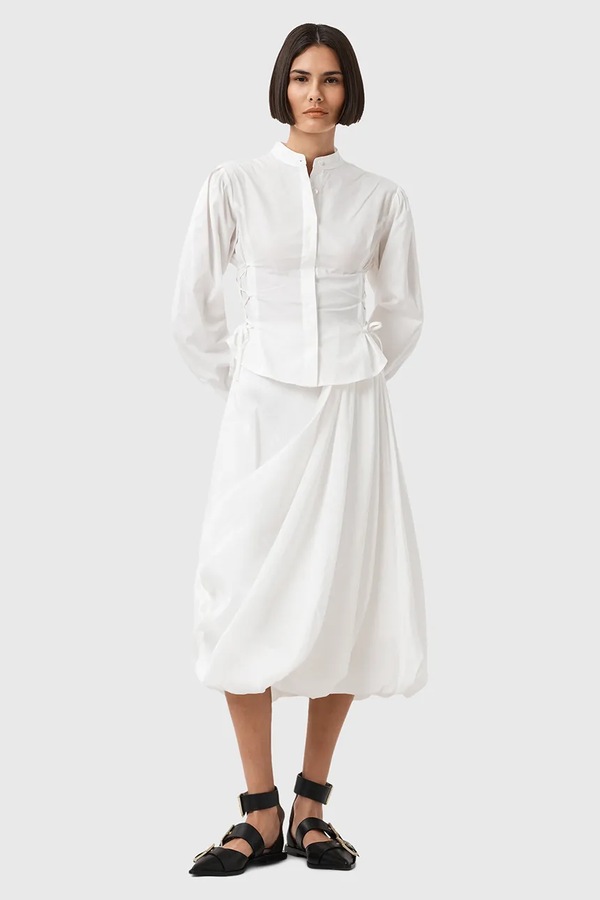 Юбка AllSaints NIA цвет белый