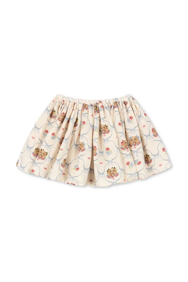 Детская хлопковая юбка Konges Sløjd COCO SKIRT GOTS цвет бежевый фото 2