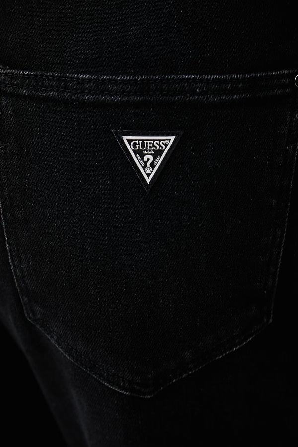 Джинси wide leg жіночі Guess колір чорний фото 4