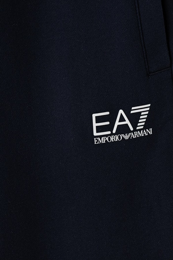 Спортивні штани дитячі з бавовною EA7 Emporio Armani колір темно-синій фото 2