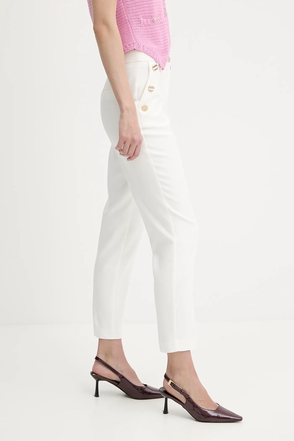 Штани slim fit жіночі Morgan колір білий