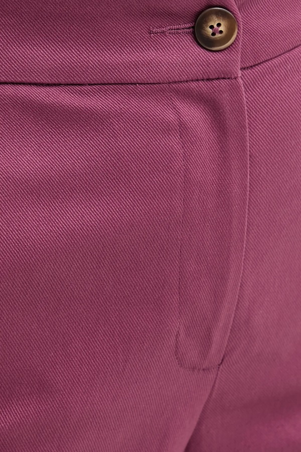 Штани жіночі з бавовною United Colors of Benetton колір фіолетовий фото 4