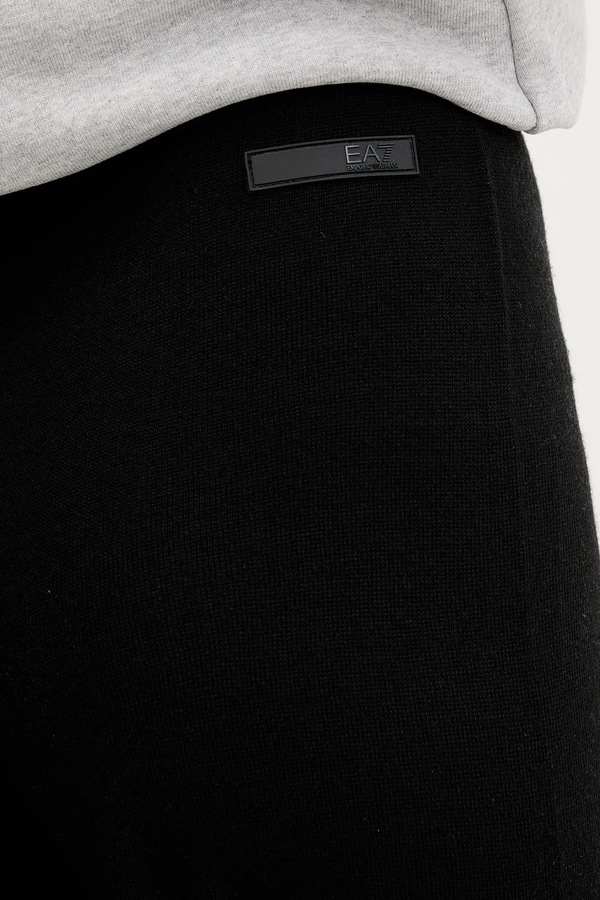Штани з додаванням вовни EA7 Emporio Armani колір чорний фото 4