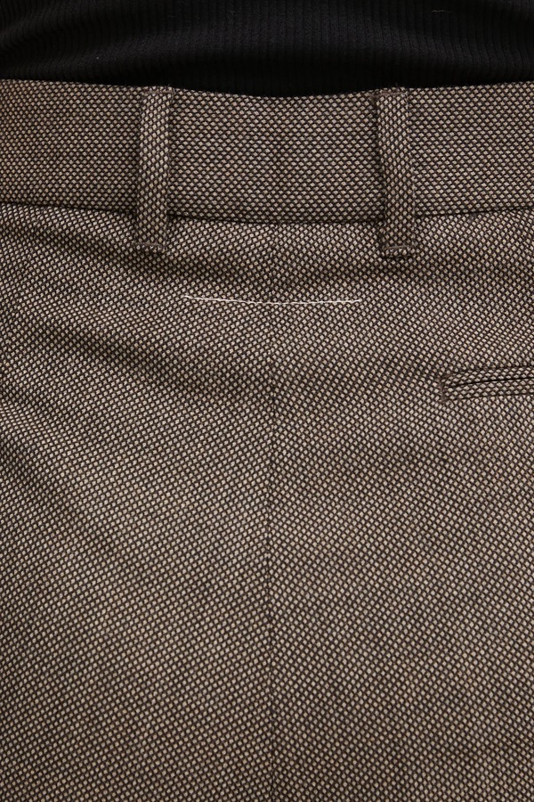 Вовняні штани MM6 Maison Margiela колір коричневий фото 4