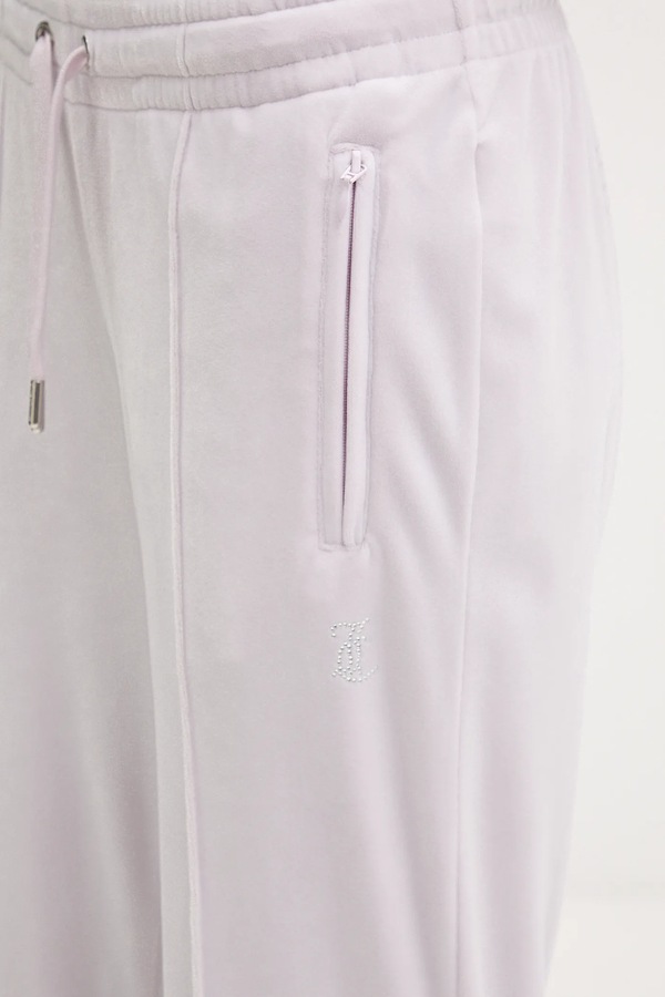 Спортивні велюрові штани Juicy Couture колір бежевий фото 4