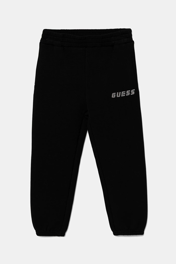 Дитячі спортивні штани Guess колір чорний