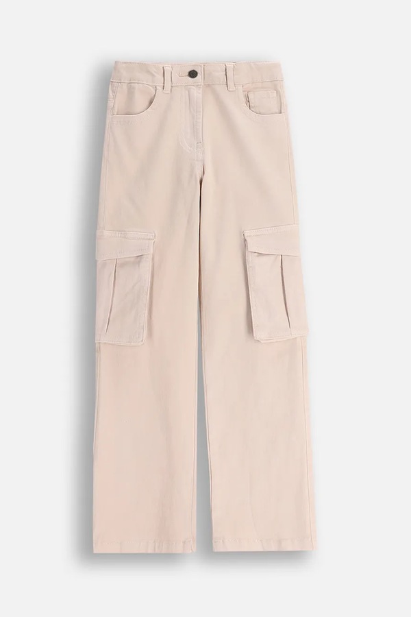 Дитячі штани Coccodrillo колір бежевий