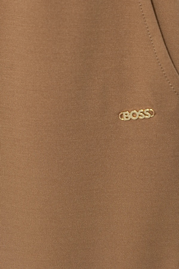 Дитячі спортивні штани BOSS колір коричневий фото 3