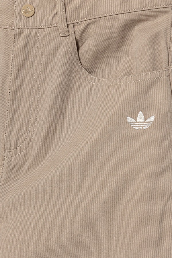 Дитячі бавовняні штани adidas Originals колір бежевий фото 3