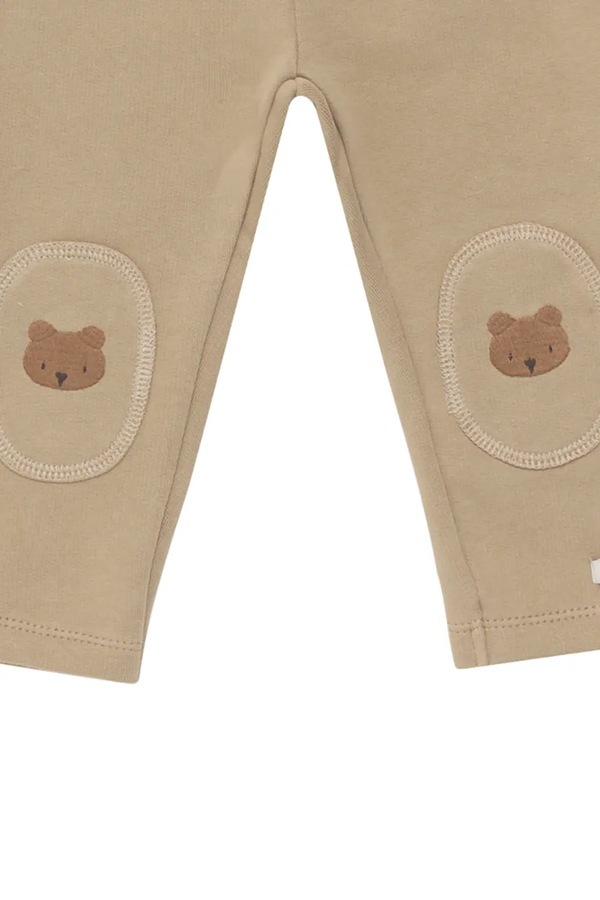 Хлопковые брюки для младенцев Donsje Joek Trousers Bears цвет бежевый фото 2